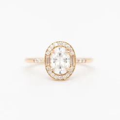 Athena Oval Halo Ring