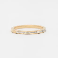 Baguette Diamond Channel Half Eternity Band