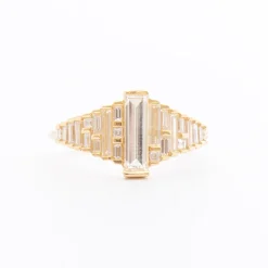 Baguette Diamond Ring with Gradient Diamonds