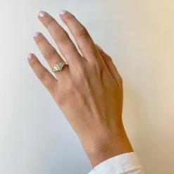 Baguette Diamond Ring with Gradient Diamonds