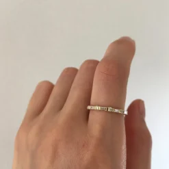 Baguette Round Diamond Eternity Band