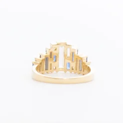 Baguette-Cut Sapphire and Diamond Tiara Ring