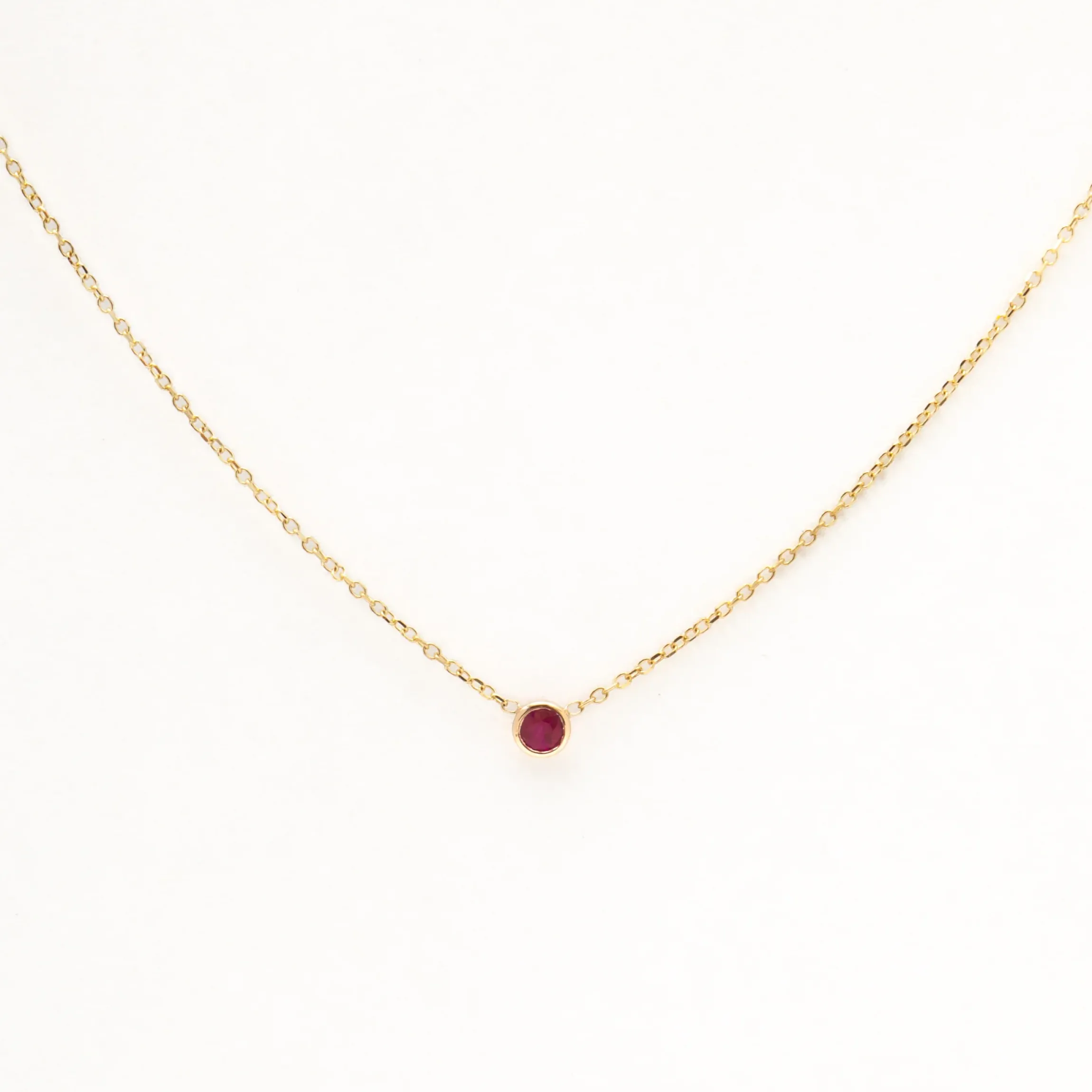 Barely-There Ruby Necklace
