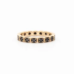 Black Diamond Wheat Eternity Band