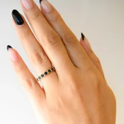 Black Diamond Wheat Eternity Band