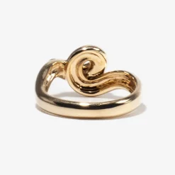 Black Enamel Chunky Wave Ring