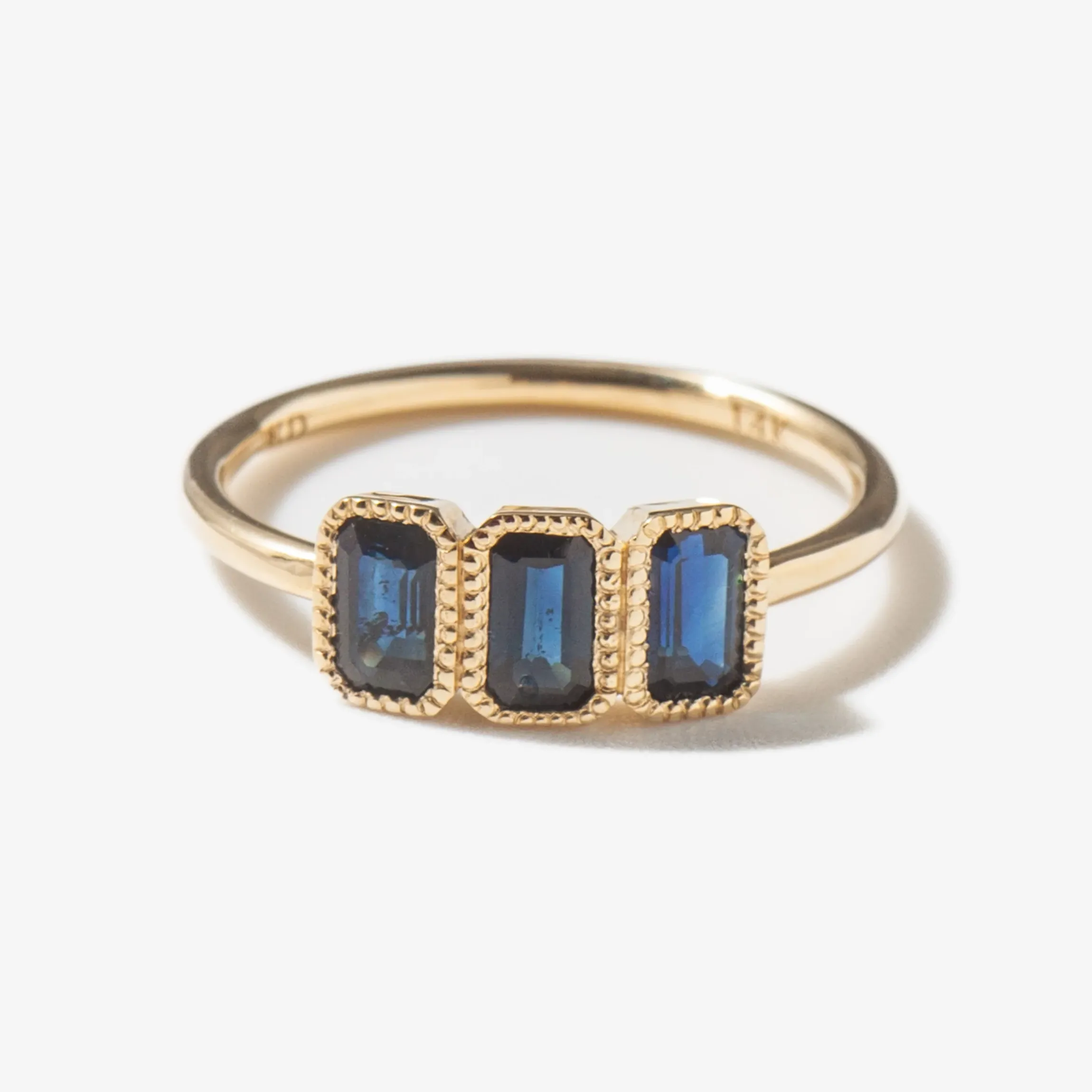 Blue Sapphire Campana Ring