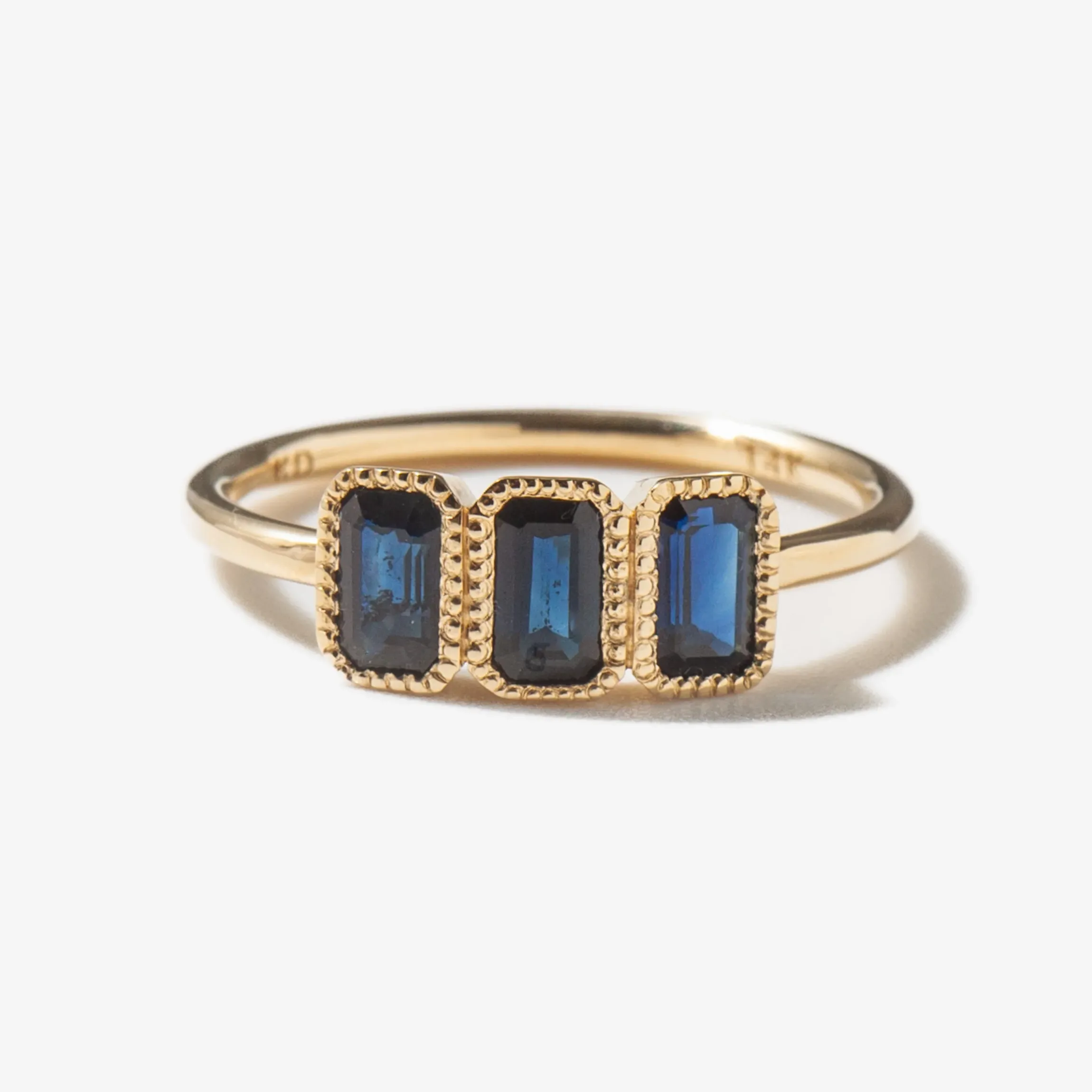 Blue Sapphire Campana Ring