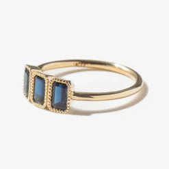Blue Sapphire Campana Ring
