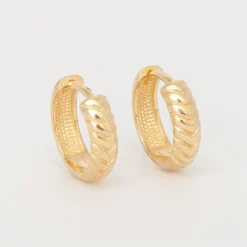 Braided Hinge Huggie Hoops