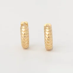 Braided Hinge Huggie Hoops