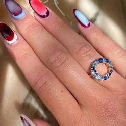 Bubble Multicolor Sapphire Ring