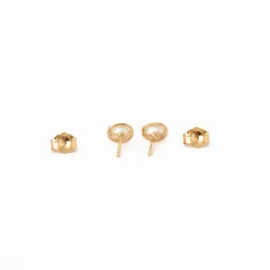 Caged Pearl Studs