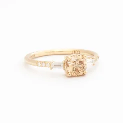 Champagne Diamond Melody Baguette Equilibrium Ring