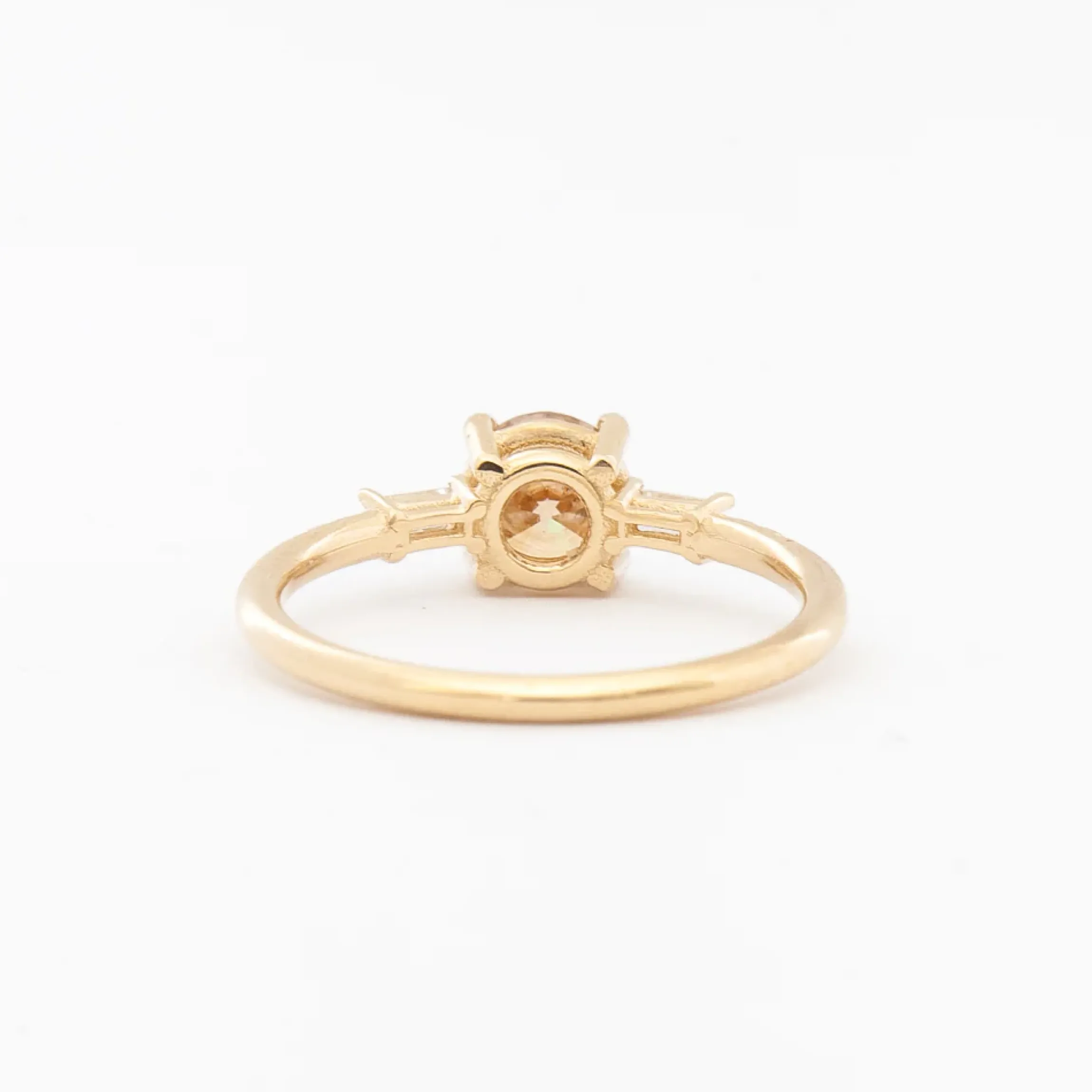 Champagne Diamond Melody Baguette Equilibrium Ring