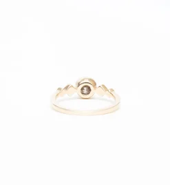 Champagne Diamond Solitaire Echo Ring