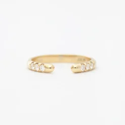 Chubby Diamond Equilibrium Cuff Ring