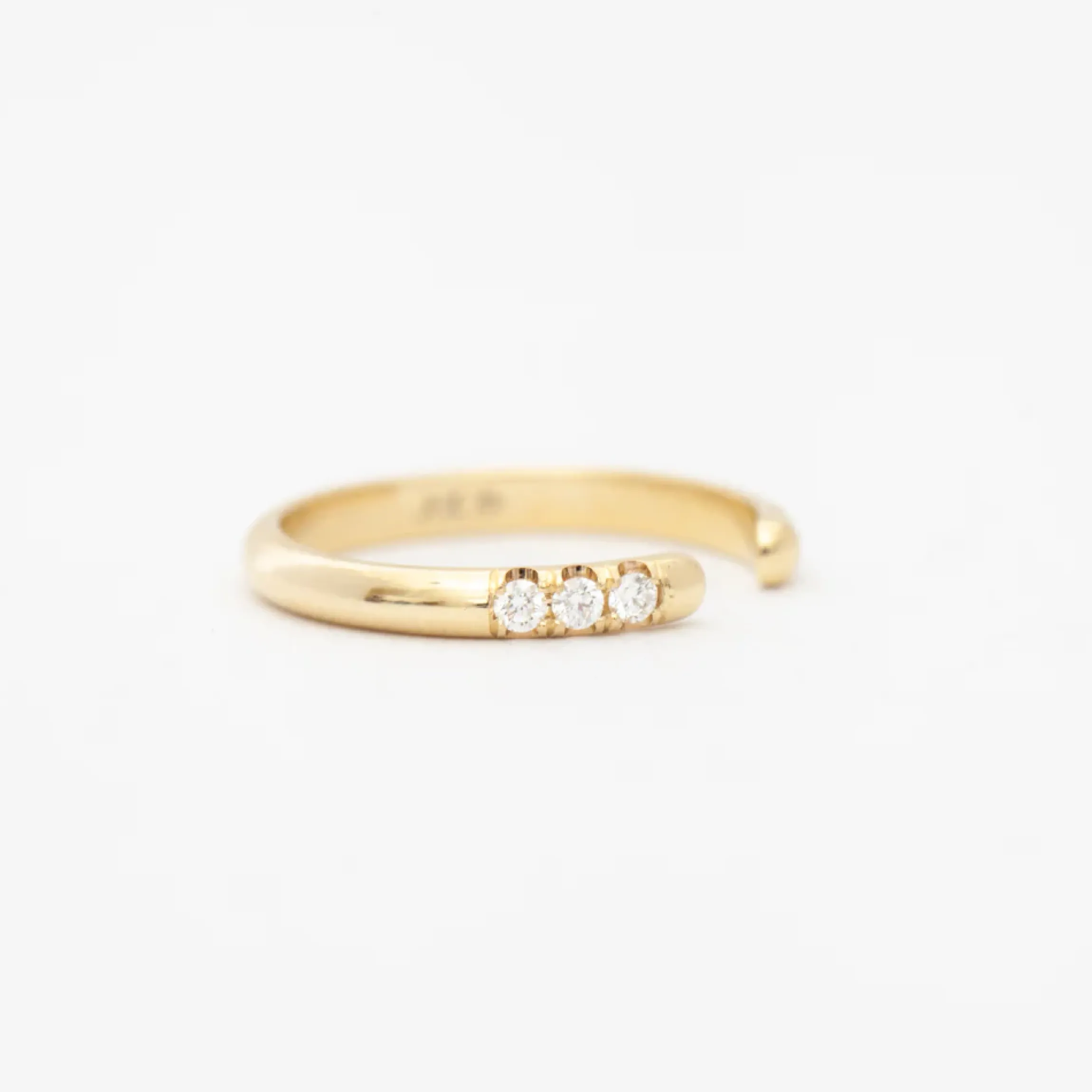 Chubby Diamond Equilibrium Cuff Ring