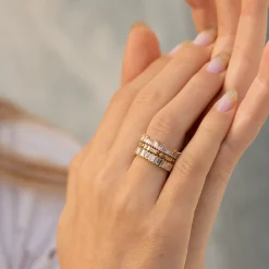 Cityscape Eternity Ring with Needle Baguette Diamonds