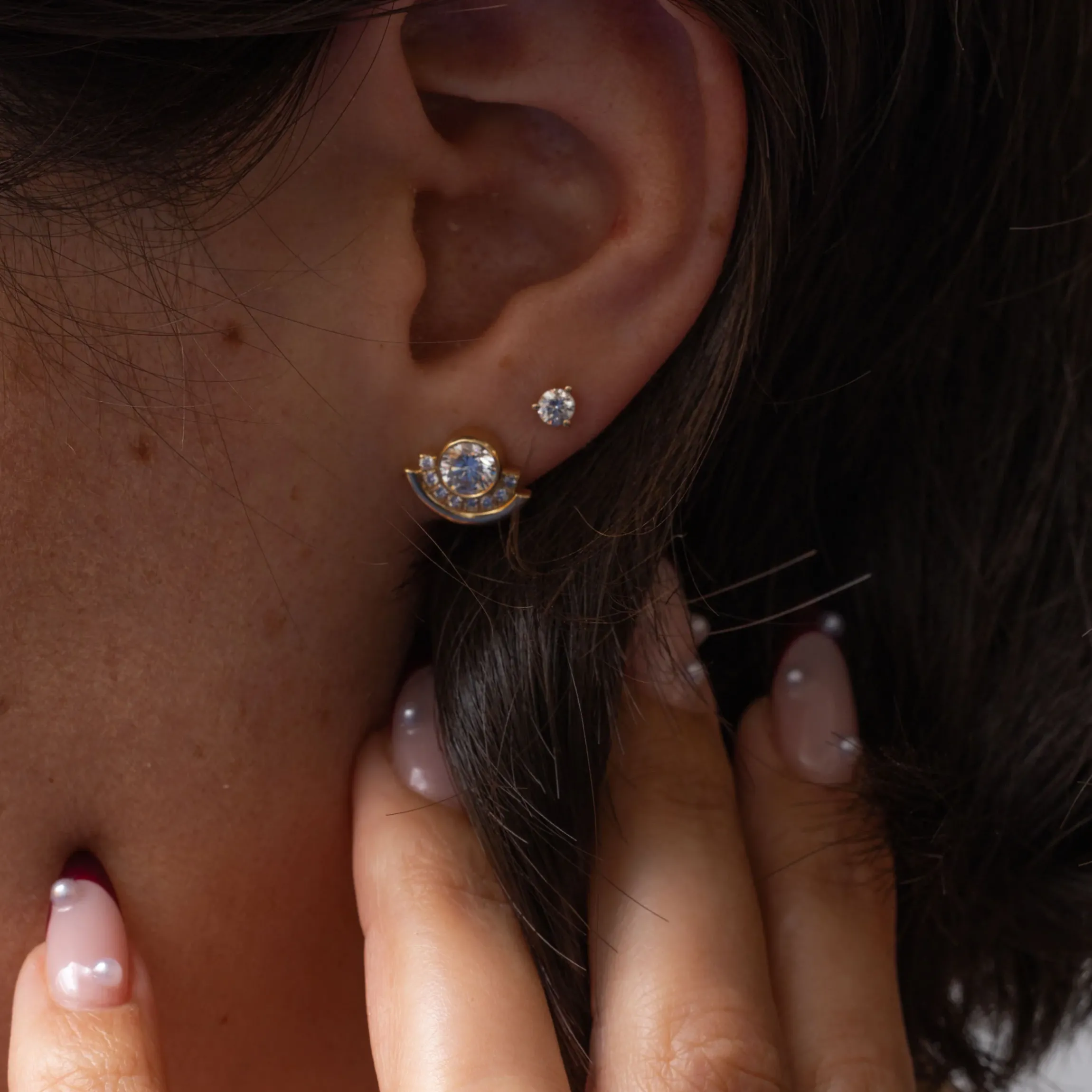 Diamond Arc Studs