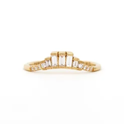 Diamond Baguette Crown Arch Band