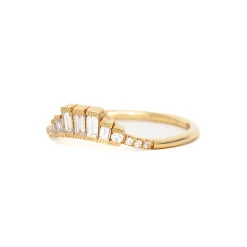 Diamond Baguette Crown Arch Band