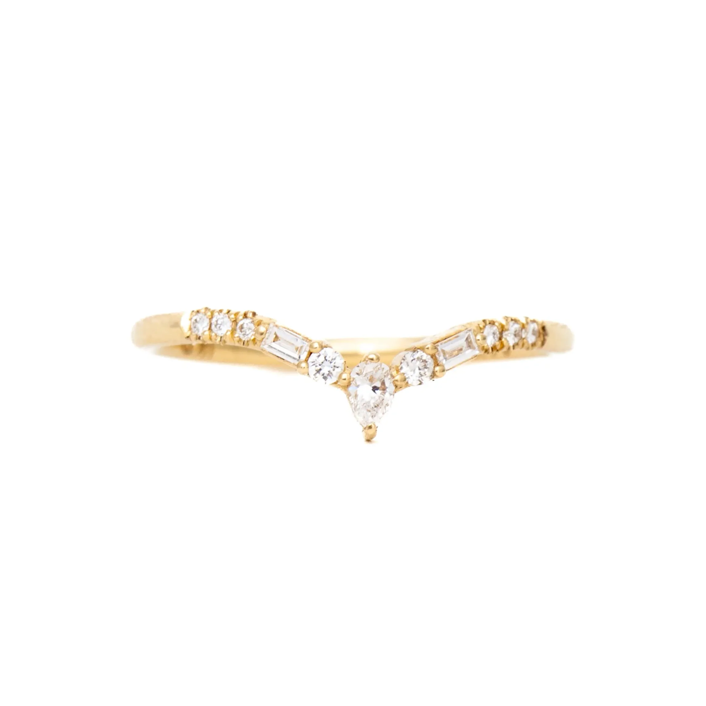 Diamond Baguette Peak Equilibrium Ring