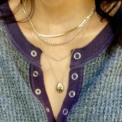 Diamond Cluster Half Riviera Necklace