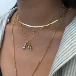 Diamond Drop Station Necklace