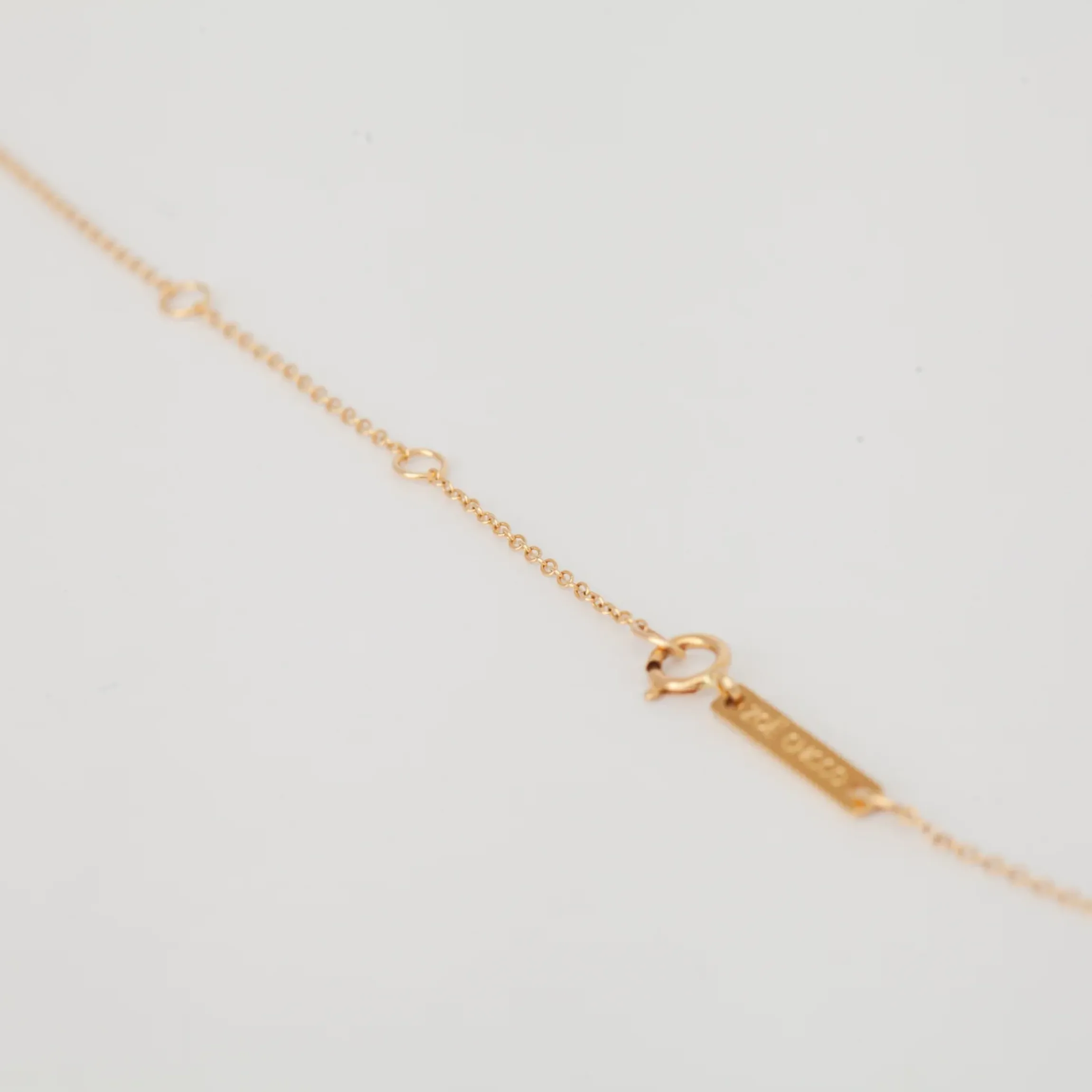 Diamond Mosaic Brushed Gold Horizontal Hexagon Tag Necklace