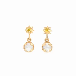 Diamond Orb Drop Earrings