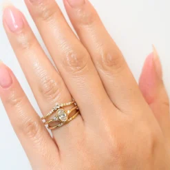 Diamond Oval Deco Ring