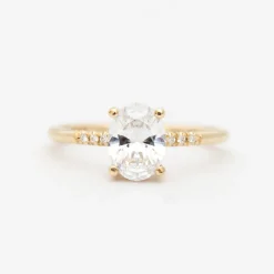 Diamond Oval Equilibrium Ring