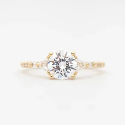 Diamond Trillion Baguette Equilibrium Ring