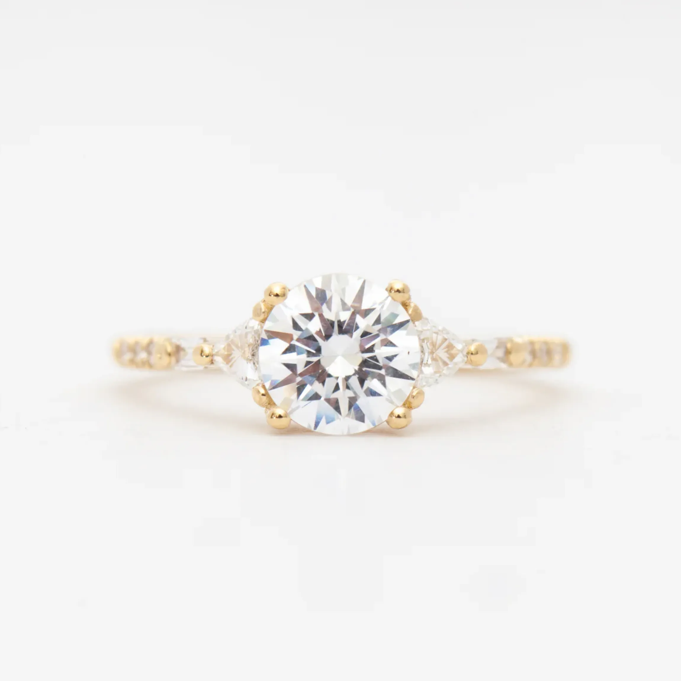 Diamond Trillion Baguette Equilibrium Ring