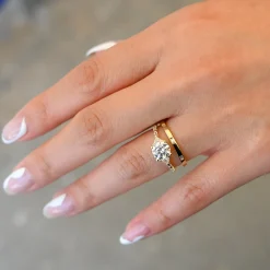 Diamond Trillion Baguette Equilibrium Ring