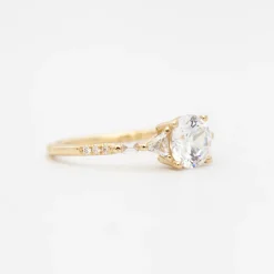 Diamond Trillion Baguette Equilibrium Ring