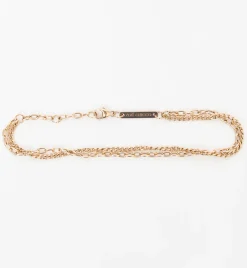 Double Chain Extra Small Curb & Oval Link Bracelet