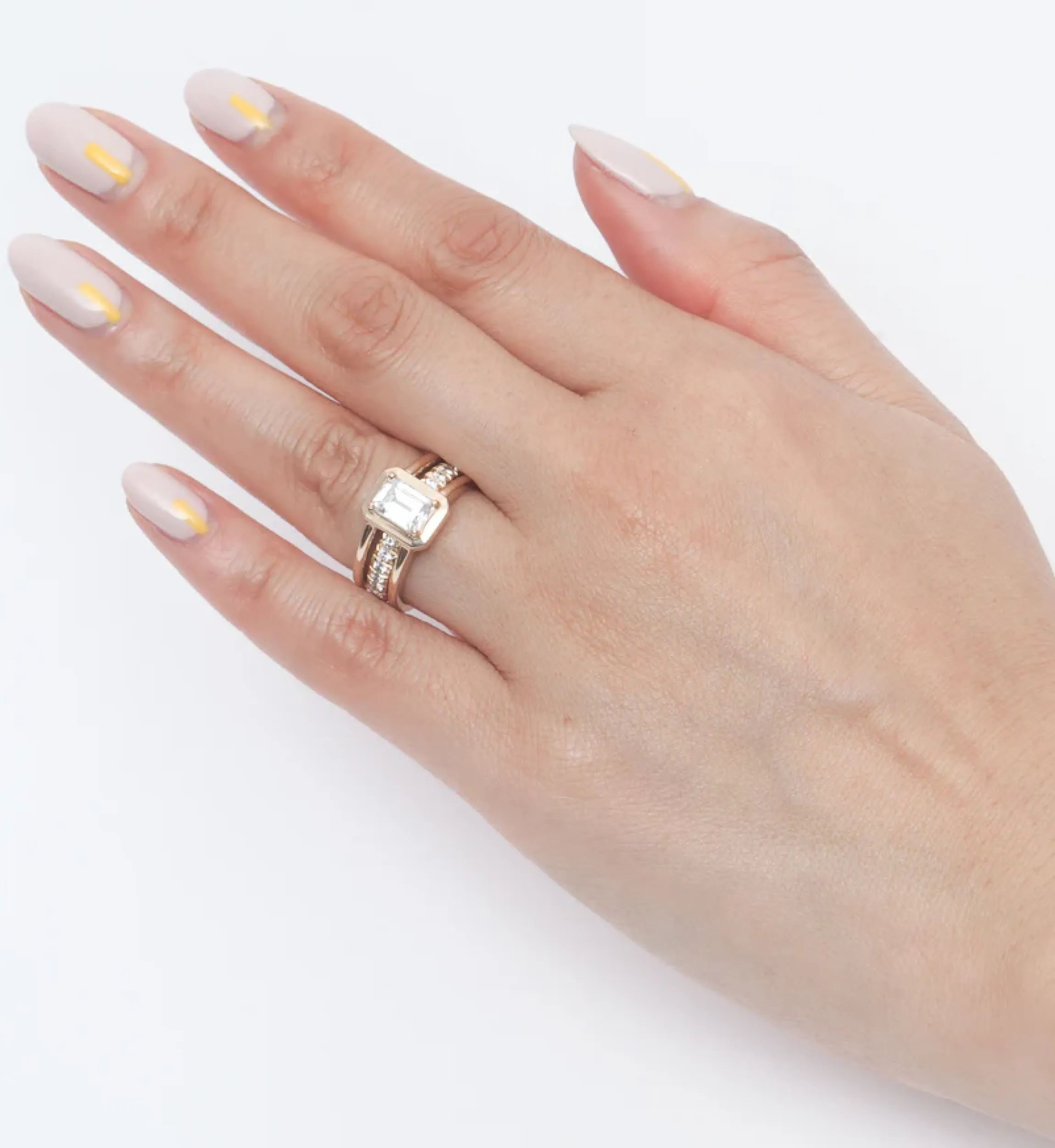 Emerald-Cut Attelage Ring