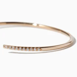 Emerald-cut Emerald & Pavé Diamond Cuff