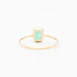 Emerald-Cut Green Emerald Wisp Ring