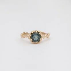 Fire Coral Sapphire Ring