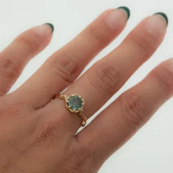 Fire Coral Sapphire Ring