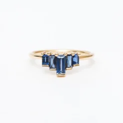 Five Baguette Sapphire Ring
