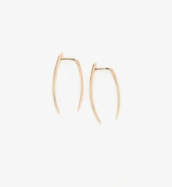 Gold Large Infinite Tusk Earrings