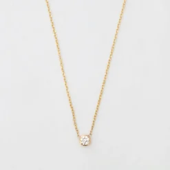Gold Medium Barely-There Diamond Necklace