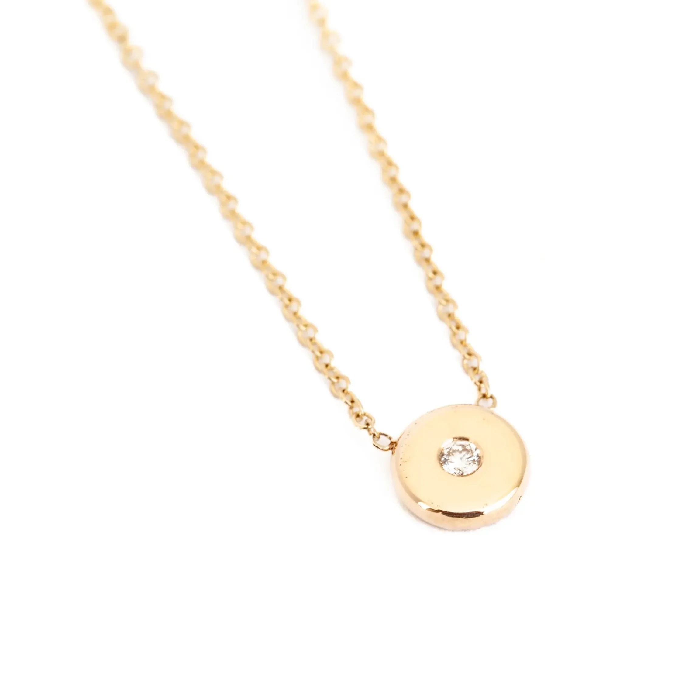 Gold Nugget Diamond Necklace