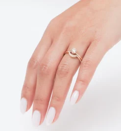 Gold Tiny Crescent Ring