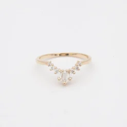 Gold Triple Baguette Grand Tiara Band