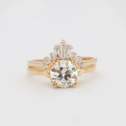 Gold Triple Baguette Grand Tiara Band